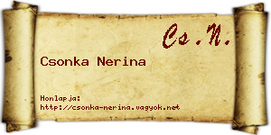Csonka Nerina névjegykártya